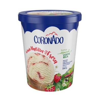 Helado Coronado  Natilla con fresa  1/4 gl  540g