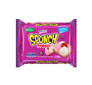 Galletas Sponch de Fresa, Marca Marinela, 300g