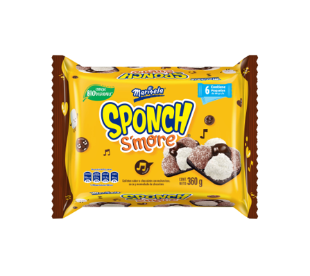 Galleta Sponch Smore, Marca Marinela, 300g