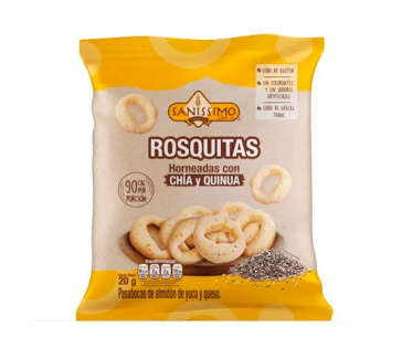 Rosquitas Sanissimo Yuca y Chia, 20gr