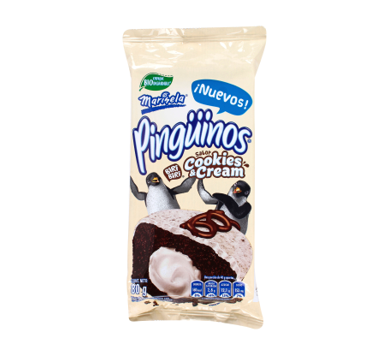Pinguinos Cookies & Cream, Marca Marinela, 80g
