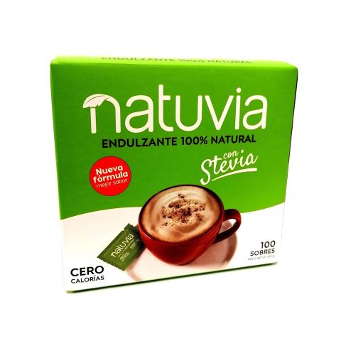 Edulzante Natural 100% Natuvia 100 sobres