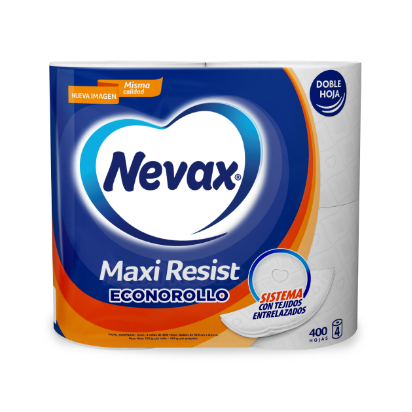 Papel Higienico Nevax Maxi Resist Econorollo 1x4