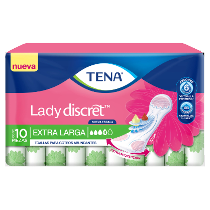 Toalla Tena lady discret 10 uni+ Jabón Intimo 50ml