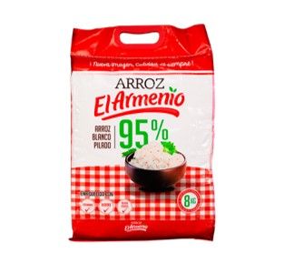 Arroz Blanco Pilado 95% El Armenio Saca 8 k