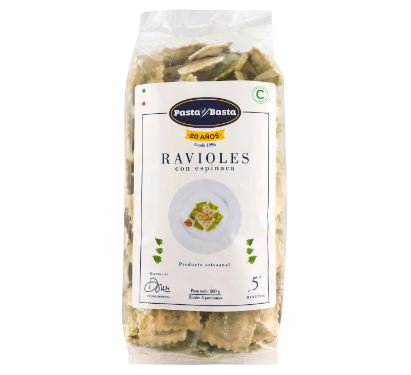 Ravioles c/espinaca Pasta & Basta 500gr