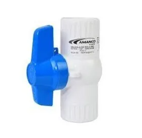 Llave de paso bola 1/2 pvc amanco