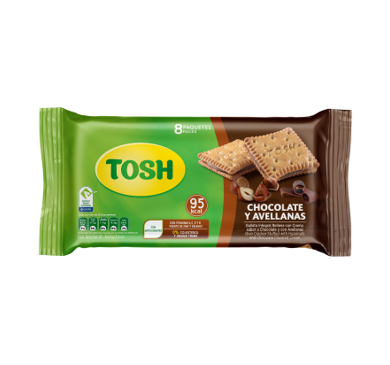 Galleta Tosh Chocolate Avellanas 164.8g