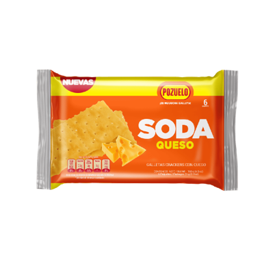 Galleta Soda Queso, Pozuelo, 6U 150g