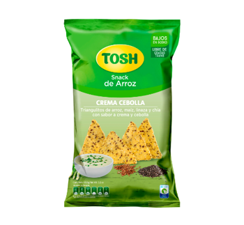 Snack de Arroz Crema Cebolla, Marca Tosh 141.8g