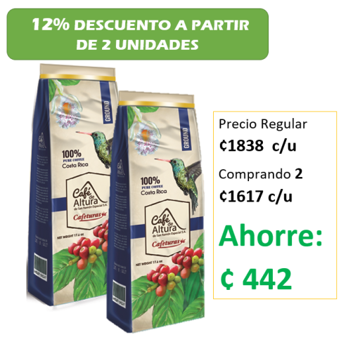 Cafe 100% Puro Cafeturas de altura 250g