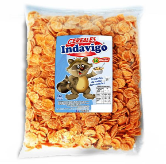 Cereal Hojuela de Maiz, Marca Indavigo, Empaque 800g