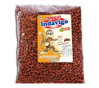 Cereal arroz chocolatado marca indavigo 450g