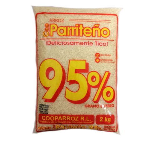 Arroz 95%, Marca Cooparriteño, Bolsa 2 kg