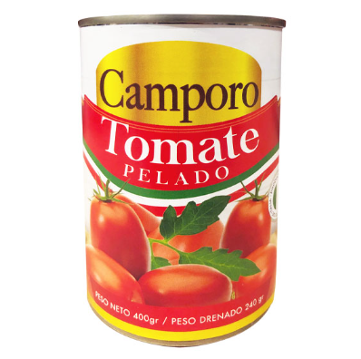 Tomate Pelado Marca Camporo Lata 400g