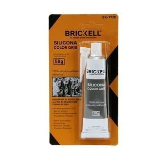 Silicon Sellante  Color Gris Marca Brickell 50g