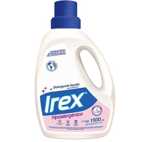 Detergente Líquido Hipoalergénico, Marca Irex, 1.5L