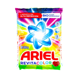 Detergente en polvo Ariel Revitacolor 800g