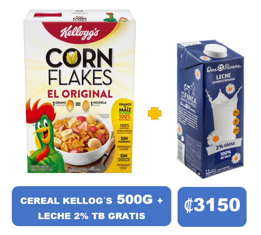 Cereal hojuelas de maiz Corn Flakes Kelloggs 500gr