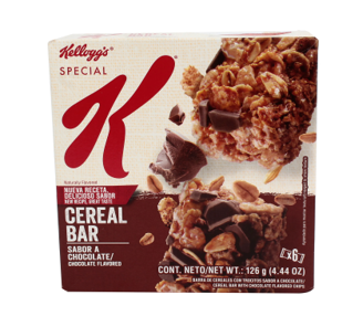 Barra Cereal Special K Chocolate caja de 6 uni 126g 