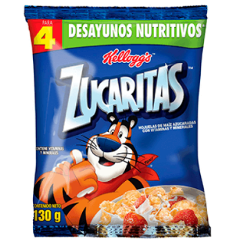 Zucaritas kellogs 130g sachet bolsa