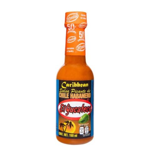 Salsa Picante Chile Caribeno Anaranjado Yucateco 120ml