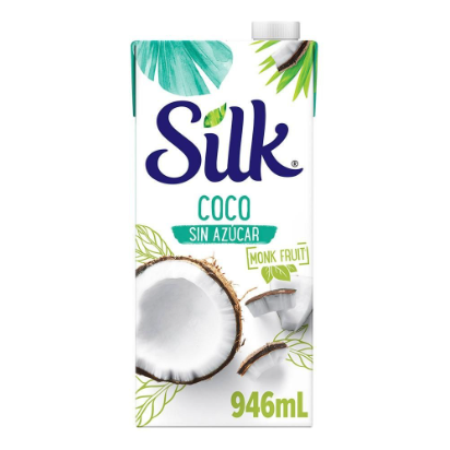 Leche de Coco Sin Azúcar, Marca Silk 946ml