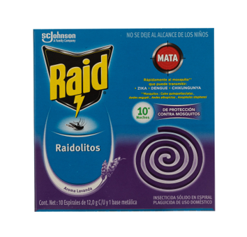 Espirales Raid lavanda Raidolitos