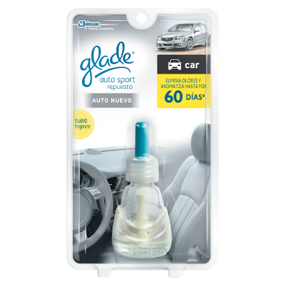 Glade Auto Sport Repuesto Aroma Auto Nuevo 7ml