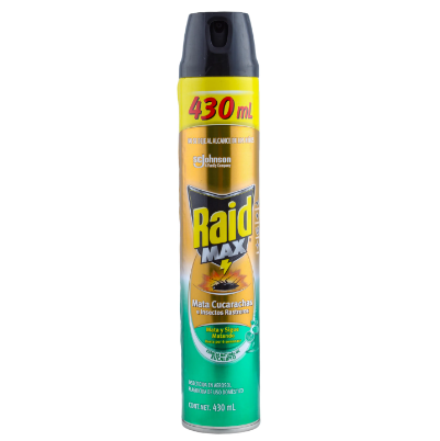 INSECTICIDA RAID MAX EUCALIPTO 430 ML 12S