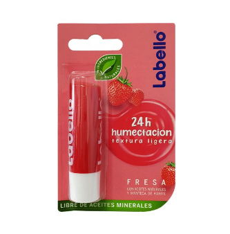 Protector Labial Sabor Fresa, Marca Labello, 4.8g