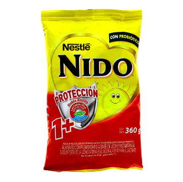 Leche en Polvo, Marca Nido 1+ Bolsa 360g