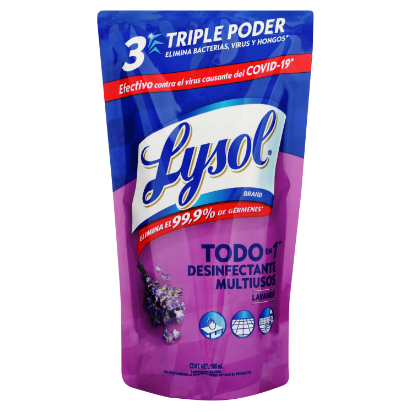 LYSOL DESINFECTANTE TODO EN 1 LAVANDA DOYPACK 500ML