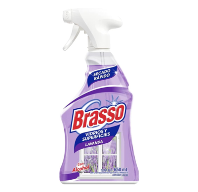 Brasso Vidrios y superficies lavanda 650mL