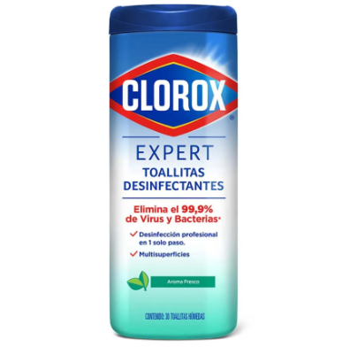 Toalla Clorox desinfect Aroma fresco Frasco 30 uni