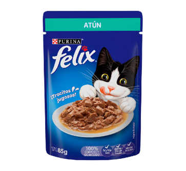 Alimento de Gato Trocitos Atun Felix purina 85g