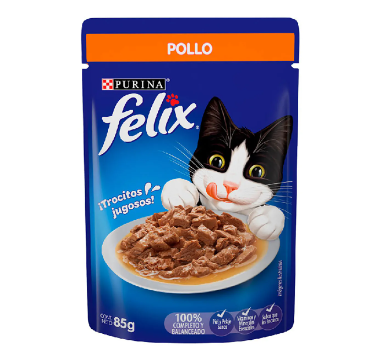 Alimento de Gato Trocitos Pollo  Felix purina 85g