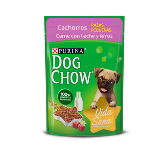 Alimento Perro cachorro Pauche Carne con leche Dog Chow 100g