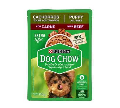 Alimento Dog Chow Carne AD sobre 100g