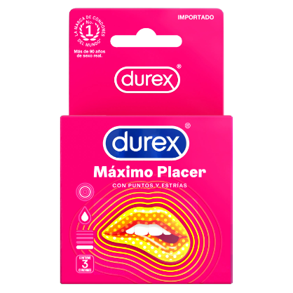 Condon Durex Maximo Placer 1*3