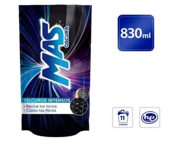 Detergente Liquido MAS Oscura Doy Pack 830ml