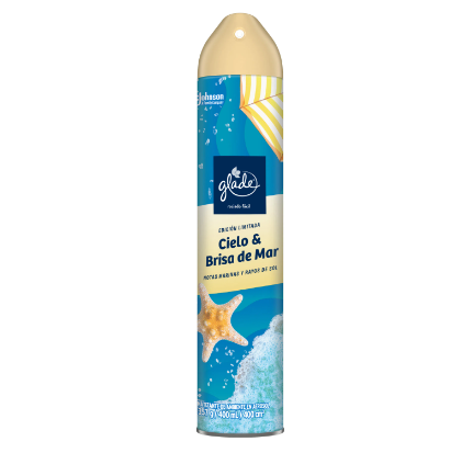 Aromatizante Cielo y Brisa de Mar, Marca Glade, 400ml AE