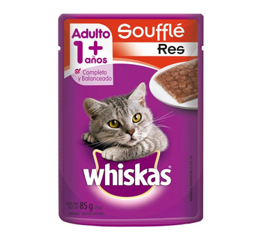 Whiskas Alimento Gato Res Souffle 85g