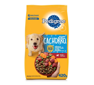 Alimento p/ perro pedigri cachorro 420g