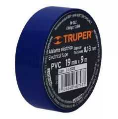 TAPE ELECTRICO AZUL 19mmx9m TRUPER