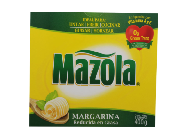 Mantequilla Mazola 400 gr 5 barras