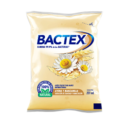 Jabón líquido bactex Avena y Manzanilla bolsa 221ml