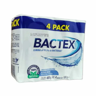 Jabón Antibacterial Bactex 4Pack Active Fresh