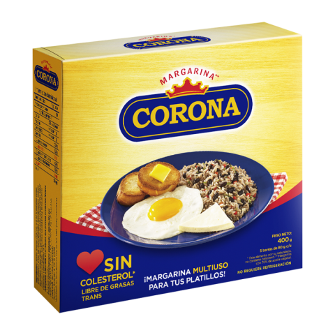 Mantequilla Corona Barra 90g caja 5 unid