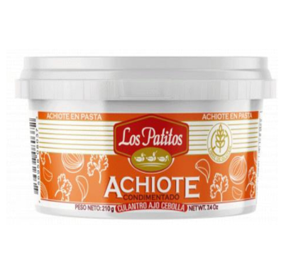 Achiote Condimentado Culantro Ajo Cebolla Marca Los Patitos 90g